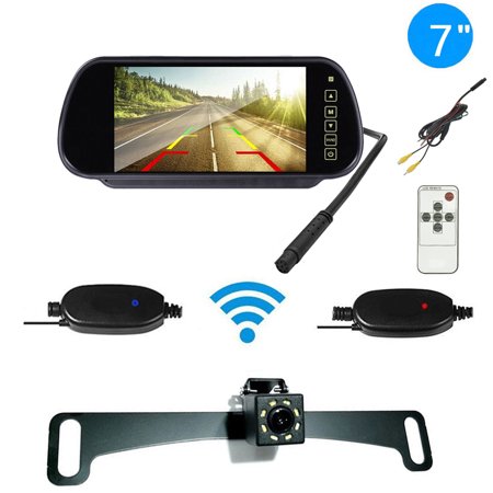 Wireless Backup Camera Car Rear View 7" Monitor HD Parking System Night Vision