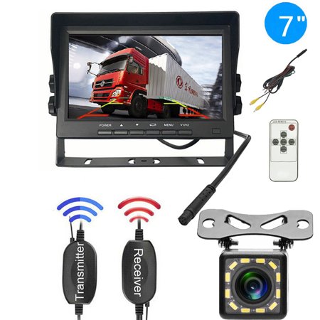Wireless Backup Camera Car Rear View 7" Monitor HD Parking System Night Vision