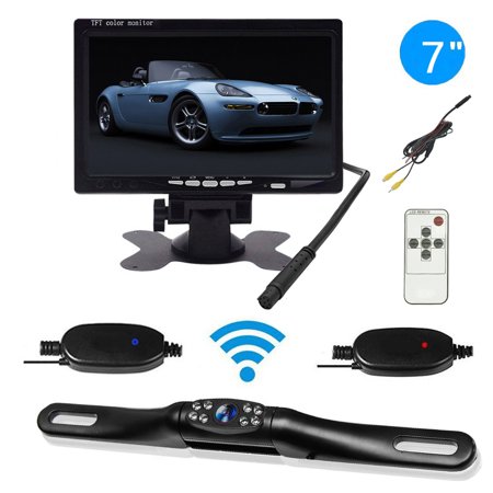 Wireless Backup Camera Car Rear View 7" Monitor HD Parking System Night Vision
