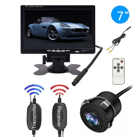 Wireless Backup Camera Car Rear View 7" Monitor HD Parking System Night Vision