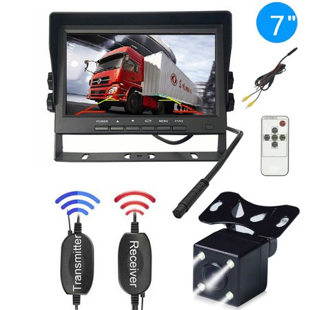 Wireless Backup Camera Car Rear View 7" Monitor HD Parking System Night Vision