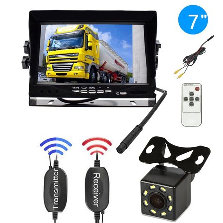Wireless Backup Camera Car Rear View 7" Monitor HD Parking System Night Vision