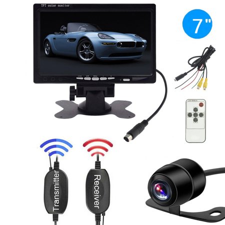 Wireless Backup Camera Car Rear View 7" Monitor HD Parking System Night Vision