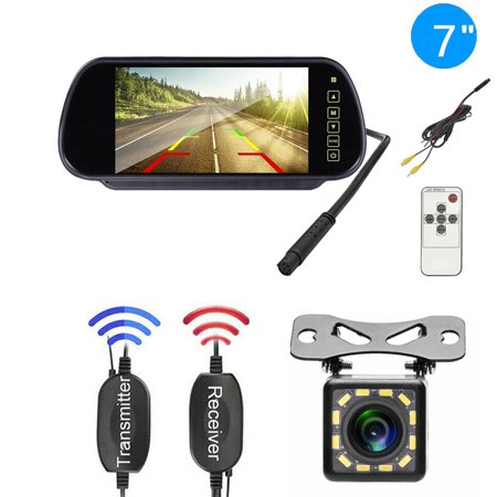 Wireless Backup Camera Car Rear View 7" Monitor HD Parking System Night Vision