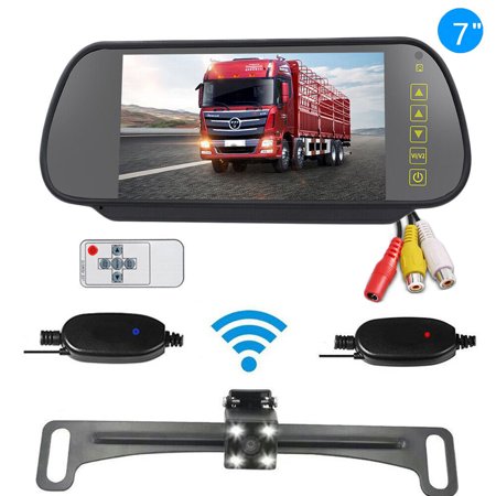 Wireless Backup Camera Car Rear View 7" Monitor HD Parking System Night Vision