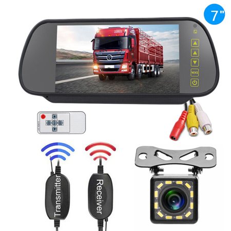 Wireless Backup Camera Car Rear View 7" Monitor HD Parking System Night Vision