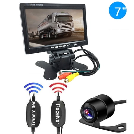 Wireless Backup Camera Car Rear View 7" Monitor HD Parking System Night Vision