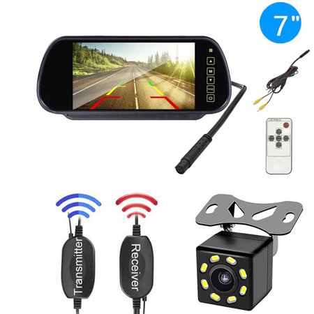 Wireless Backup Camera Car Rear View 7" Monitor HD Parking System Night Vision