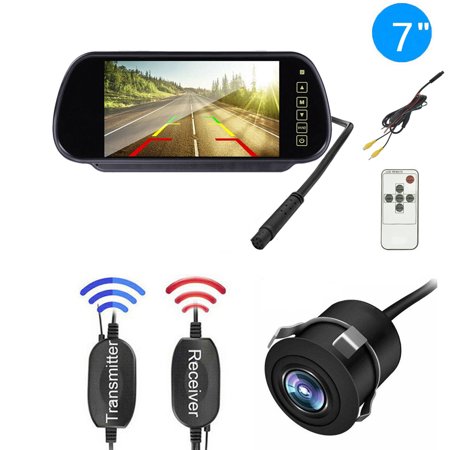 Wireless Backup Camera Car Rear View 7" Monitor HD Parking System Night Vision