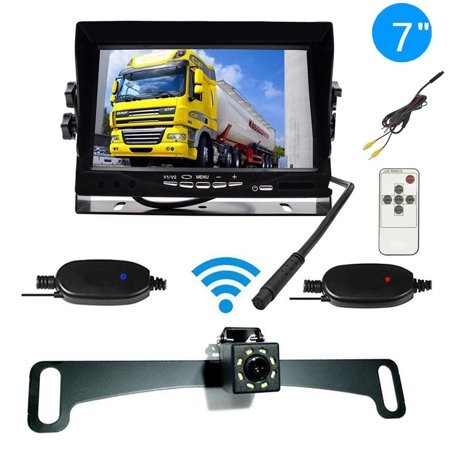 Wireless Backup Camera Car Rear View 7" Monitor HD Parking System Night Vision