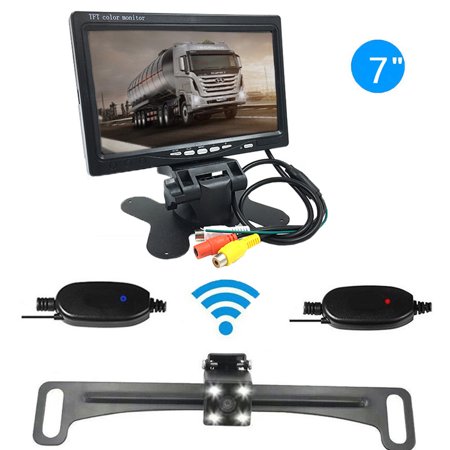 Wireless Backup Camera Car Rear View 7" Monitor HD Parking System Night Vision