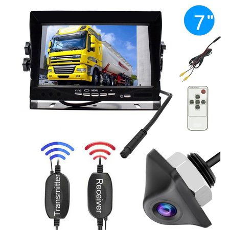 Wireless Backup Camera Car Rear View 7" Monitor HD Parking System Night Vision