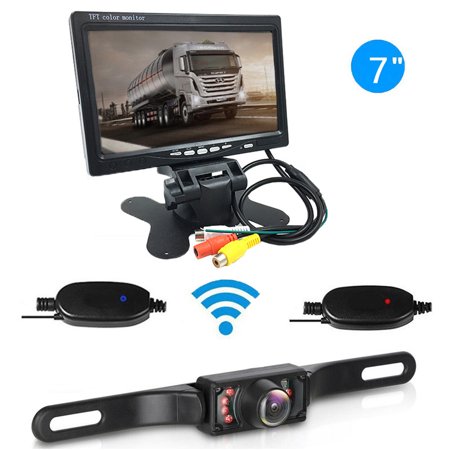 Wireless Backup Camera Car Rear View 7" Monitor HD Parking System Night Vision
