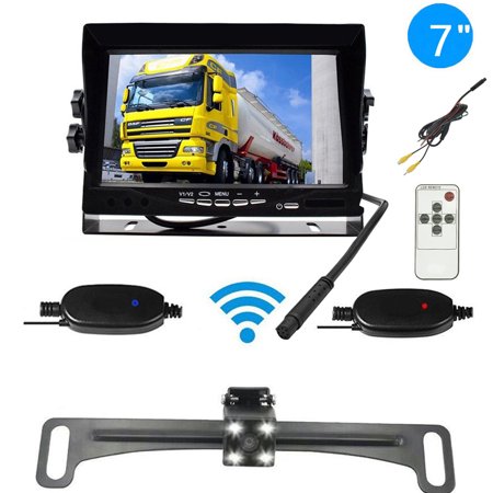 Wireless Backup Camera Car Rear View 7" Monitor HD Parking System Night Vision