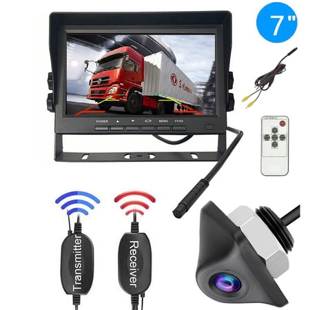 Wireless Backup Camera Car Rear View 7" Monitor HD Parking System Night Vision