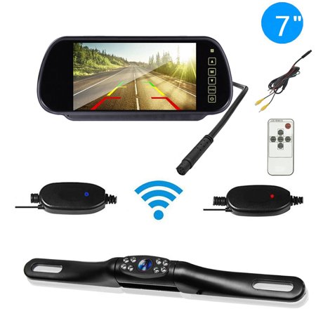 Wireless Backup Camera Car Rear View 7" Monitor HD Parking System Night Vision