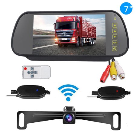 Wireless Backup Camera Car Rear View 7" Monitor HD Parking System Night Vision