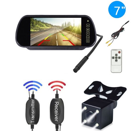 Wireless Backup Camera Car Rear View 7" Monitor HD Parking System Night Vision