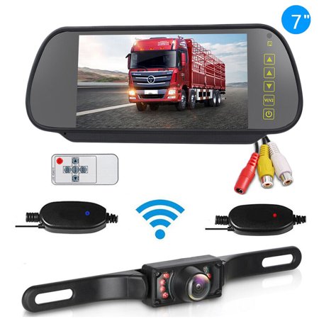 Wireless Backup Camera Car Rear View 7" Monitor HD Parking System Night Vision