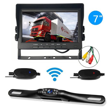 Wireless Backup Camera Car Rear View 7" Monitor HD Parking System Night Vision