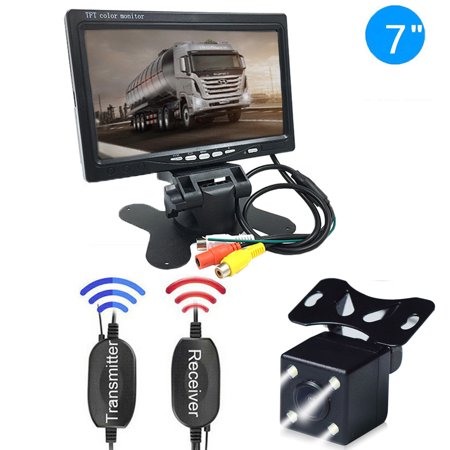 Wireless Backup Camera Car Rear View 7" Monitor HD Parking System Night Vision