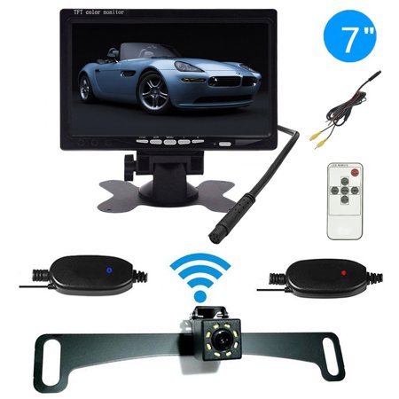 Wireless Backup Camera Car Rear View 7" Monitor HD Parking System Night Vision