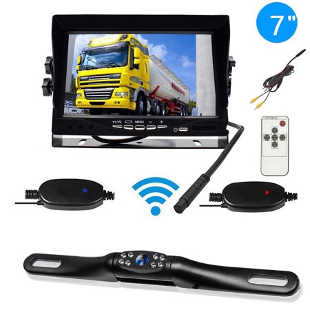 Wireless Backup Camera Car Rear View 7" Monitor HD Parking System Night Vision