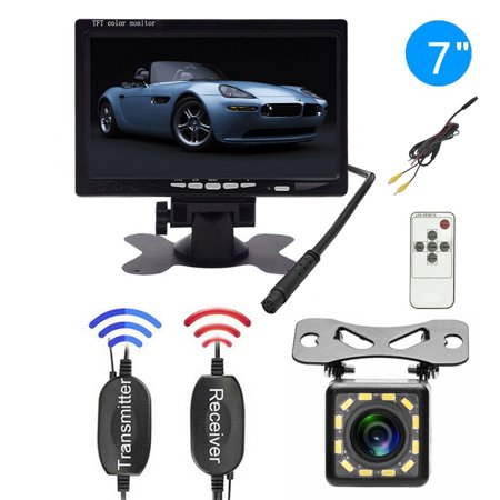 Wireless Backup Camera Car Rear View 7" Monitor HD Parking System Night Vision