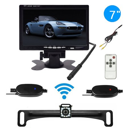 Wireless Backup Camera Car Rear View 7" Monitor HD Parking System Night Vision
