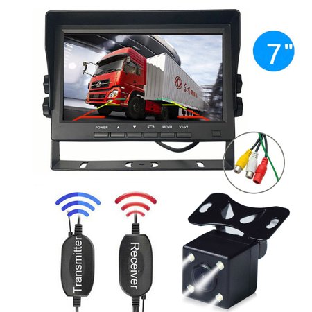 Wireless Backup Camera Car Rear View 7" Monitor HD Parking System Night Vision