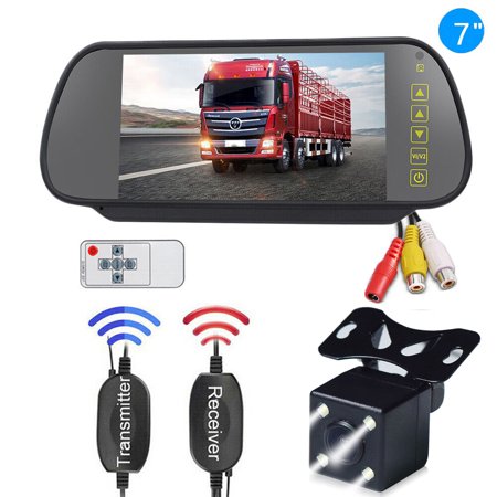Wireless Backup Camera Car Rear View 7" Monitor HD Parking System Night Vision