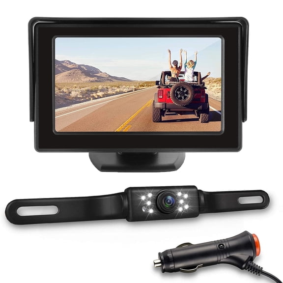 Backup Camera,HD Backup Camera and Monitor Kit,Backup Camera for Car and Truck,With 4.3" IPS FHD Color Display, for Car/RV/Truck/Pickup