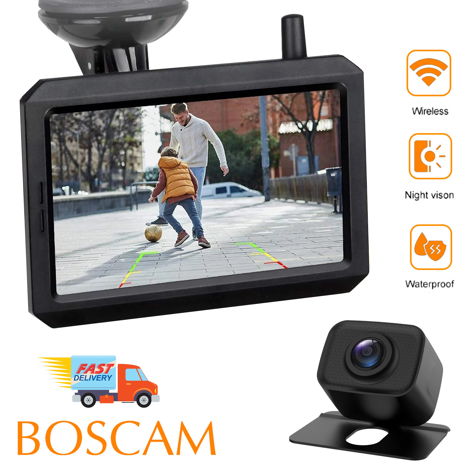 Wireless Backup Camera Kit Digital Rear View Camera with 5″ LCD Monitor