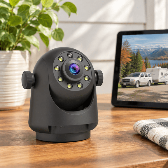 Wireless Backup Camera for Android and iOS with Magnetic Base, 1280x720 Resolution, Night Vision