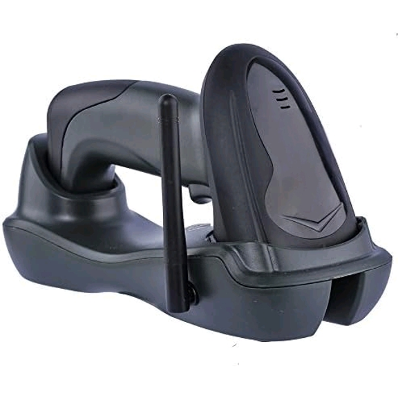 Wireless Barcode Scanner with Cradle, 2D Cordless Bar Code Reader 400m Transmission Distance CMOS Imager Read 1D, 2D, QR Code, Data Matrix, PDF417 for Windows Mac Linux$$Office