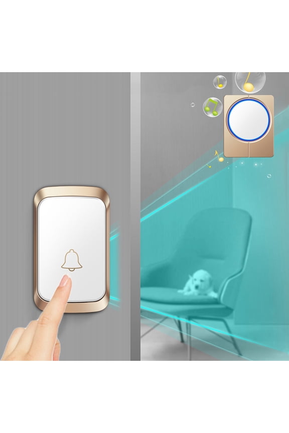 Wireless Battery Doorbell For Home, Plug-Free Installation, One-To-Many Chime, Weather-Resistant Housing, 38 Ringtones, USB Or Battery Receiver, Easy Setup For Front Door, Apartment, Office
