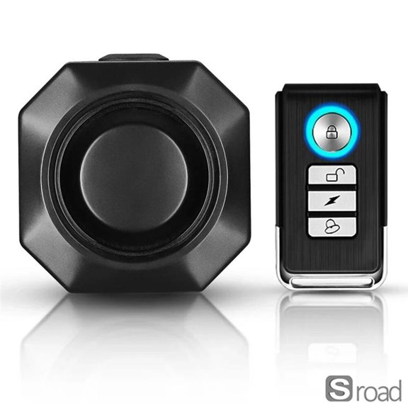 Wireless Bike Alarm With Remote Control, 110dB Loud Vibration Sensor Security System For Bicycle, Motorcycle, USB Rechargeable, IP54 Waterproof Anti-Theft Device