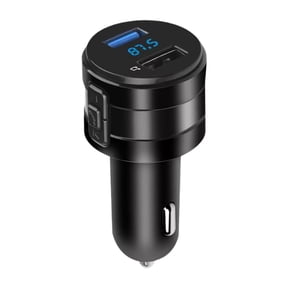 Wireless Bluetooth 5.0 Car FM Transmitter with Dual USB Fast Charger MP3 Player and Hands-Free Calling