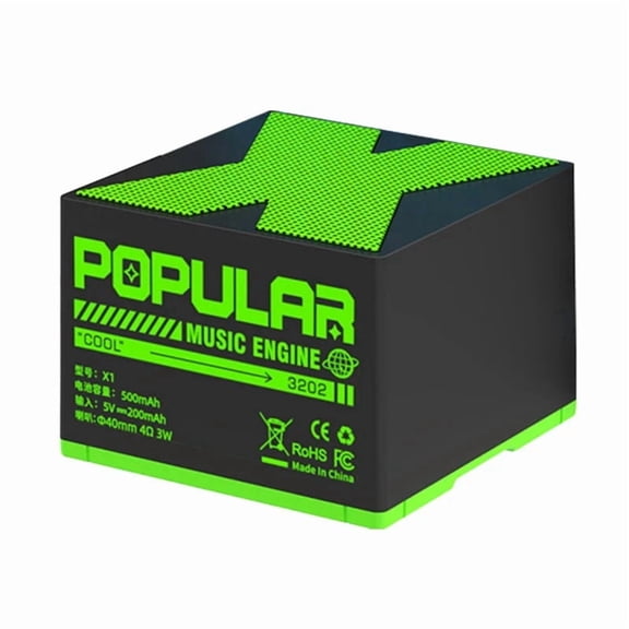 Wireless Bluetooth 5.0 Speakers Mini Audio Speaker USB Rechargeable HIFI Sound Box Player for Laptop PC Green