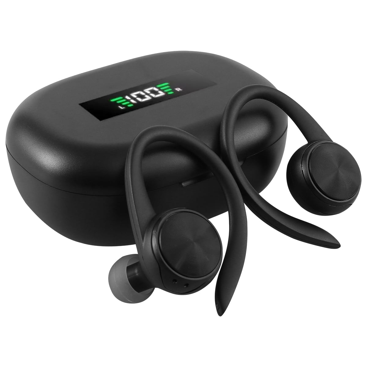 Wireless Bluetooth 5.0 Sports Headphone IPX5 Waterproof Earbuds w/500mAh Charging Case 20Hrs