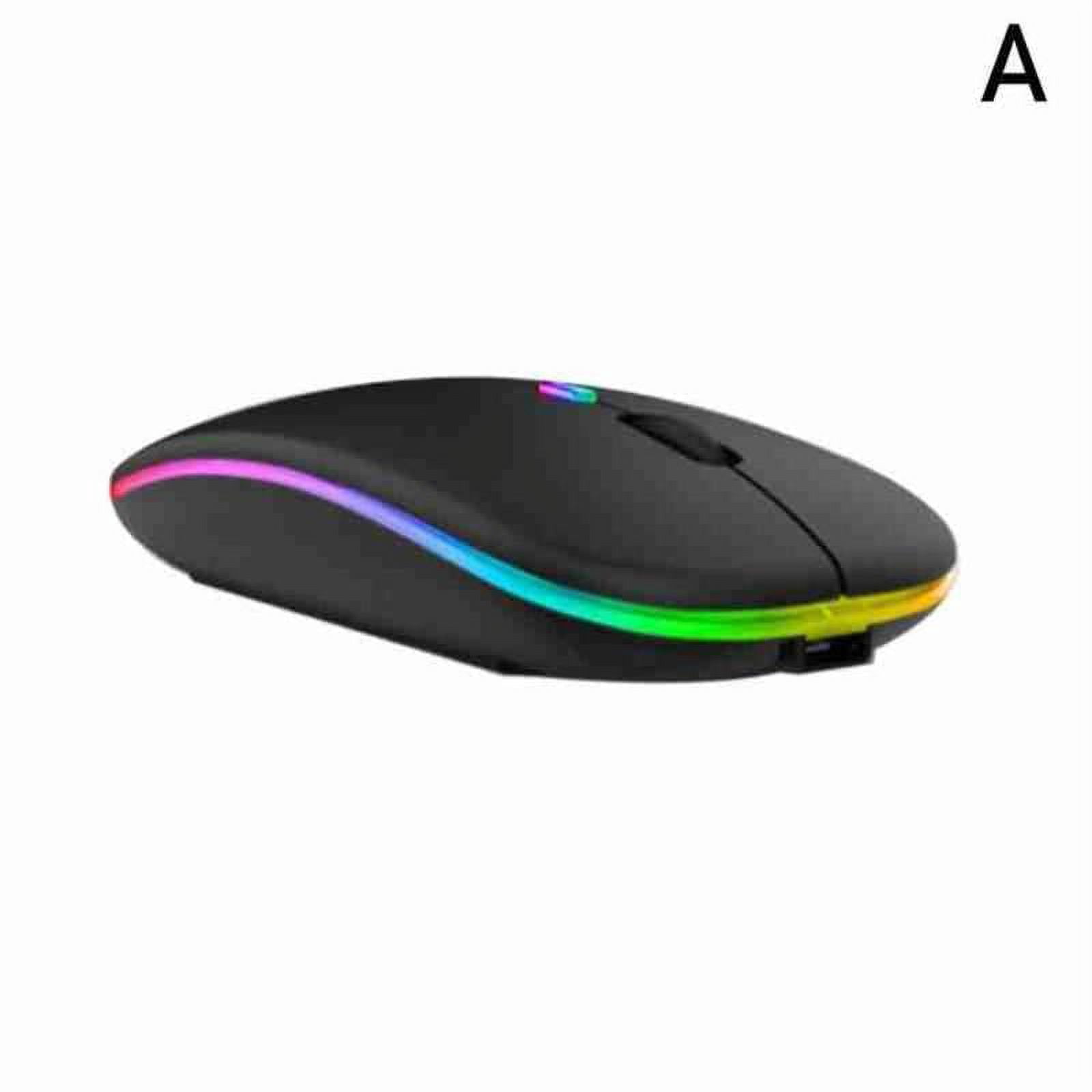 Wireless Bluetooth 5.1 Dual Mode Mouse LED Rechargeable Mice For Computer Q0J1