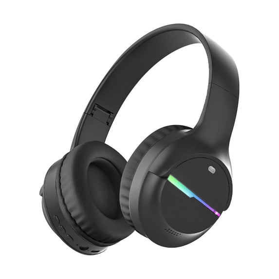 Wireless Bluetooth 5.1 Over-Ear Headphones with 40mm Drivers & Active Noise Reduction, 12-Hour Battery & Soft Cushions for Sports & Daily Use(Black)