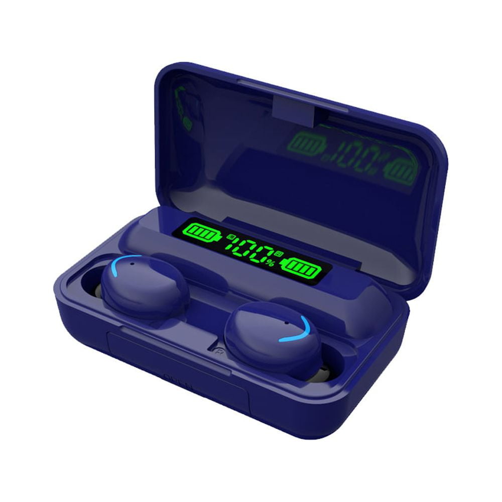Wireless Bluetooth 5.1IPX5 Waterproof Earbud Headphones with Rechargeable Case Powerful Surround Stereo Bass and Noise Cancelling Walmart