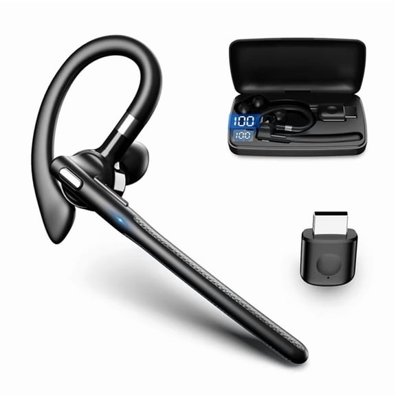 Wireless Bluetooth 5.4 Headset Single Driving Headphone with Dual Mic ENC Noise Cancelling Handsfree Business Earphones