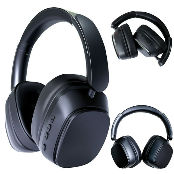 Wireless Bluetooth 5.4 Over-Ear Headphones, Active Noise Canceling ANC, 400mAH Battery, Foldable, Built-in Mic, Soft Earpads, Adjustable for Gym, Work, Travel, iOS/Android