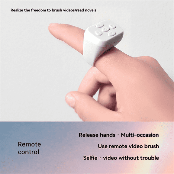 Wireless Bluetooth Air Mouse Mobile Selfie Lazy Instant Remote Control Ring Music Video Controller for Laptop Phone A