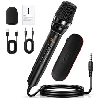 Wireless Bluetooth Car Karaoke Microphone,Rechargeable Noise Cancelling Handheld Singing Mic, Portable Car Audio Mic for Road Trip, Travel, Home Entertainment for Adults Kids