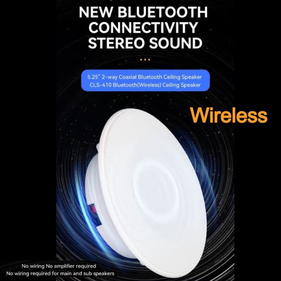 Wireless Bluetooth Ceiling Speakers Sub-Speaker 2-way 4.5 / 5.25 inch Home Audio for Indoor Kitchen Bedroom Bathroom Living Room
