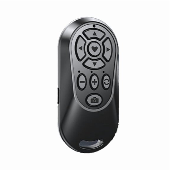 Wireless Bluetooth-Compatible Remote Control Button Controller Self-Timer Camera Stick Shutter Release Phone Black