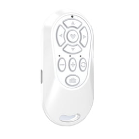 Wireless Bluetooth-Compatible Remote Control Button Controller Self-Timer Camera Stick Shutter Release Phone White